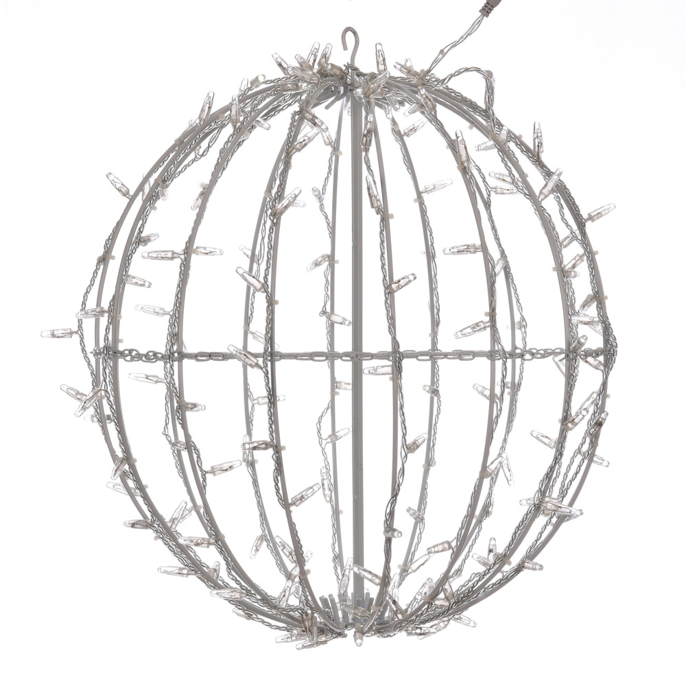 X20LED10 180 Light x 20 in. Fold LED Jumbo Hanging Sphere, Pure White