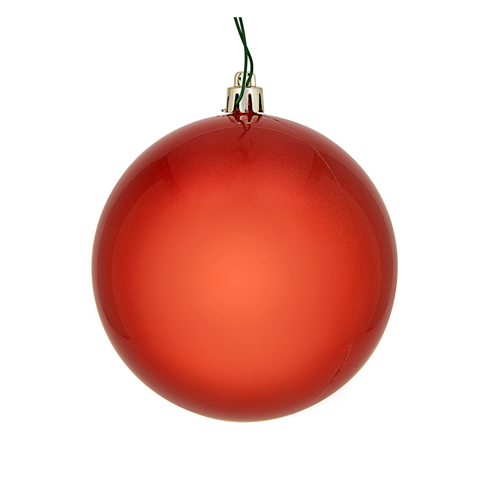 Picture of Vickerman N591239DCV 4.75 in. Candy Ball UV Drilled Ornament&#44; Bittersweet - 4 per Bag - Pack of 12