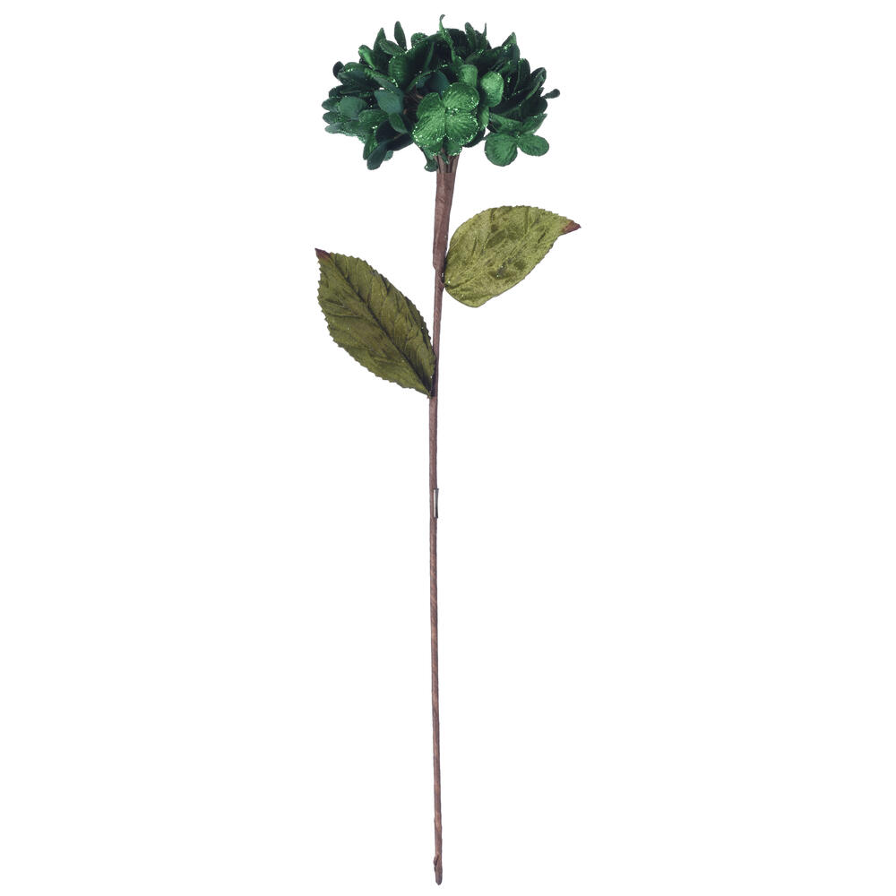 QG212374 17 in. Artificial Hydrangea Christmas Spray, Emerald - 3 Per Bag