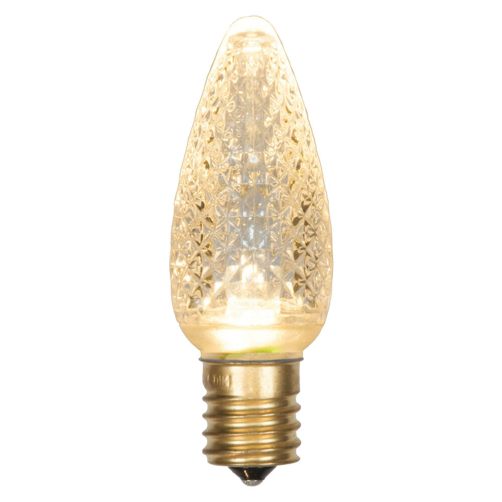 XLEDC9ST-25 C9 LED Faceted Twinkle Bulb, Sunny Warm White - 25 Per Bag
