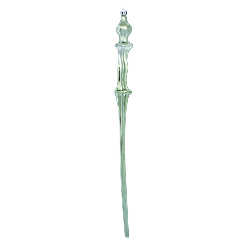 N175323D 15.7 in. Shiny Icicle Ornament, Wrought Iron - 3 Per Box
