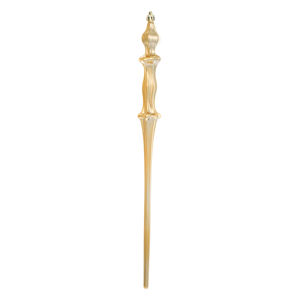 N175333D 15.7 in. Shiny Icicle Ornament, Copper & Gold - 3 Per Box