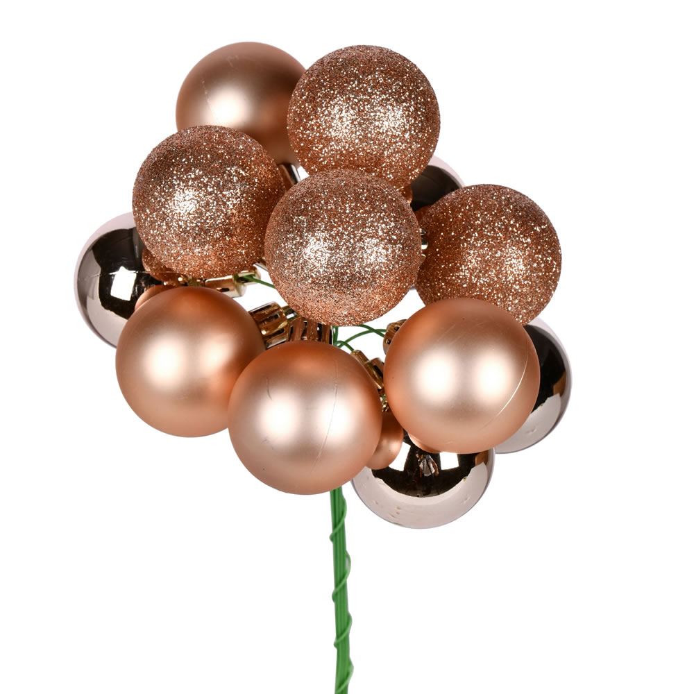 N192580 12 in. Cafe Latte Ball Ornament Pick - 4 per Bag