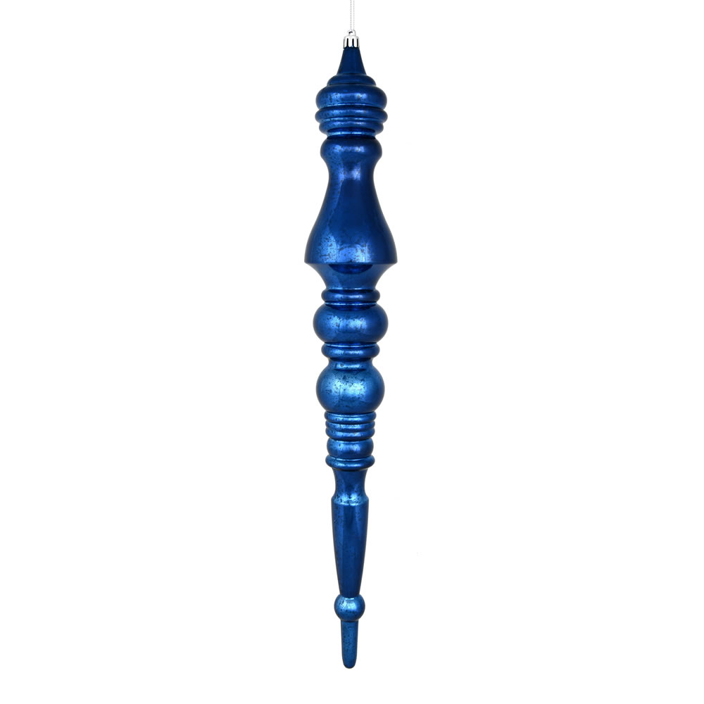 N190931D 20 in. Mercury Finial Ornament, Midnight Blue