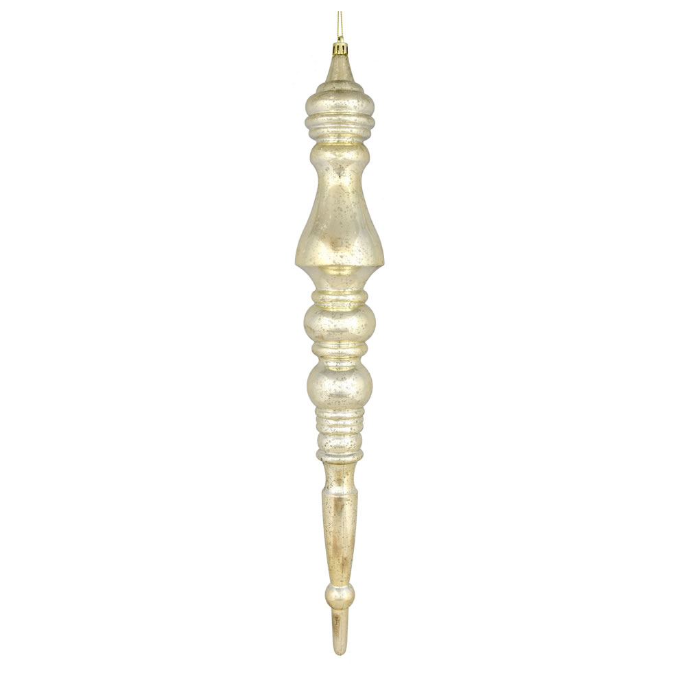 N190938D 20 in. Mercury Finial Ornament, Champagne