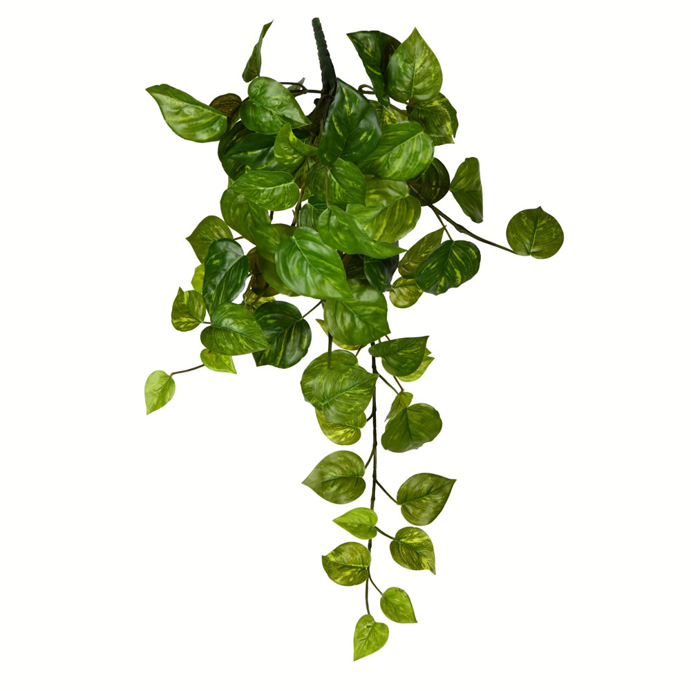 FZ190718 18 in. Artificial Pothos Hanging Bush, Green - Pack of 3