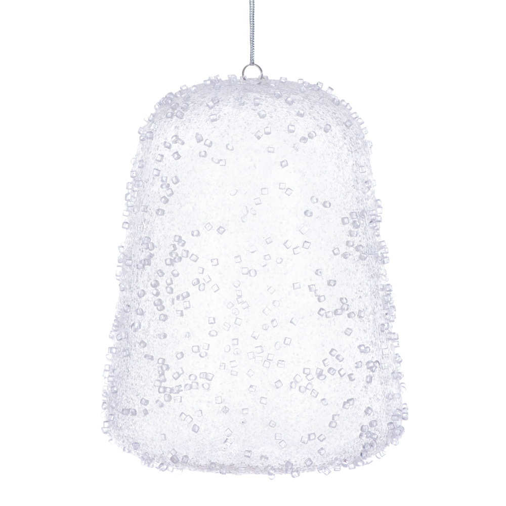MC254211W 8 in. White Icy Sugar Gum Drop Ornament