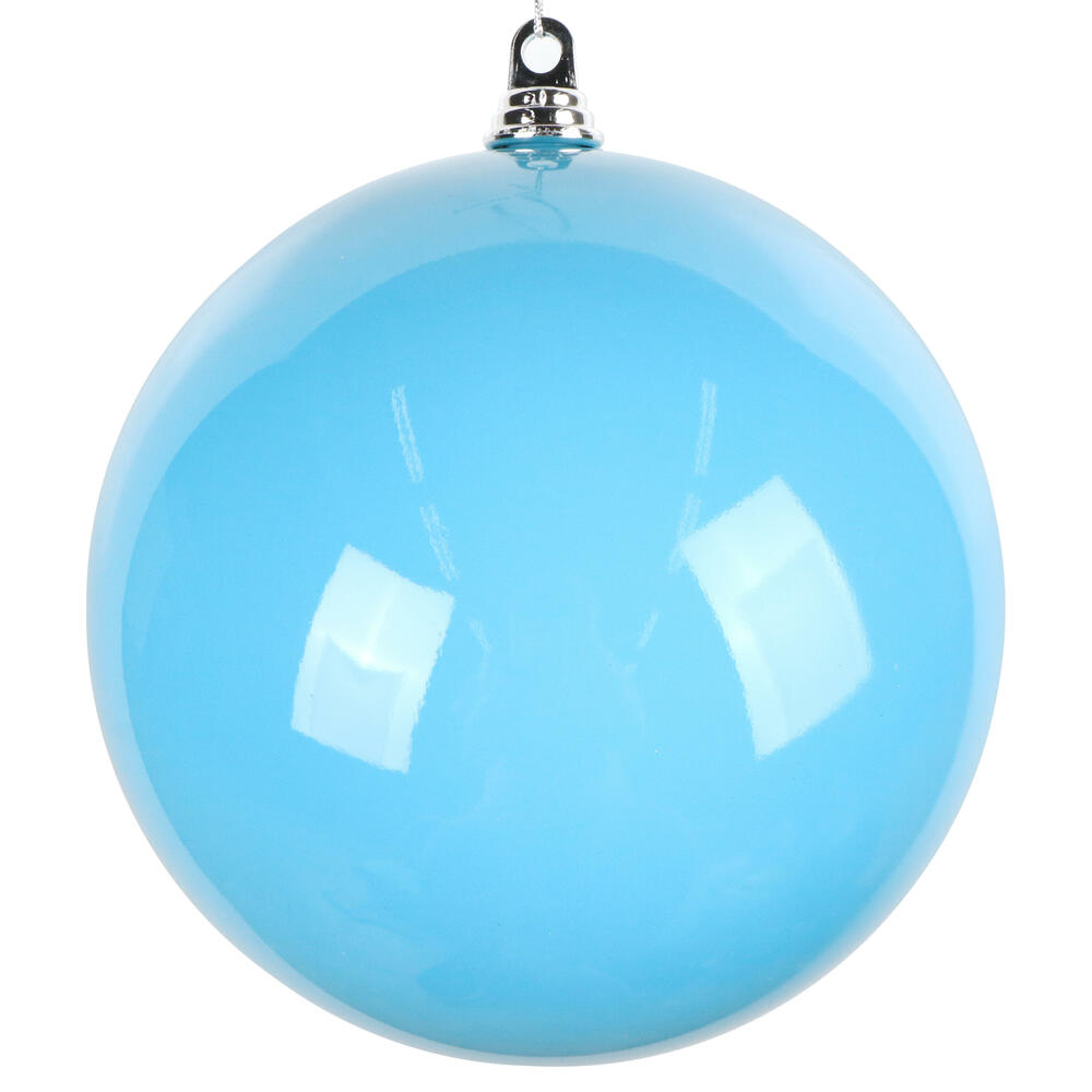 MT251052W 10 in. Enamel Ball Ornament, Light Blue