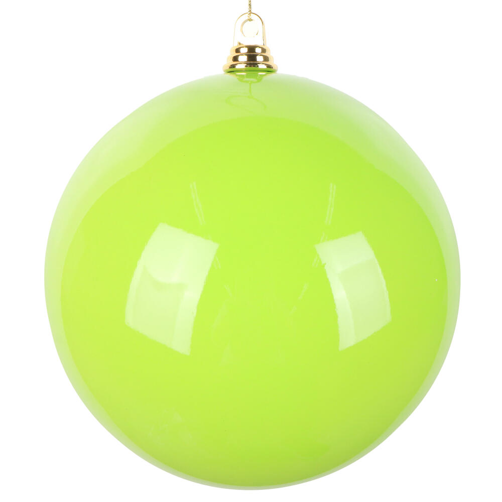 MT251073W 10 in. Enamel Ball Ornament, Lime