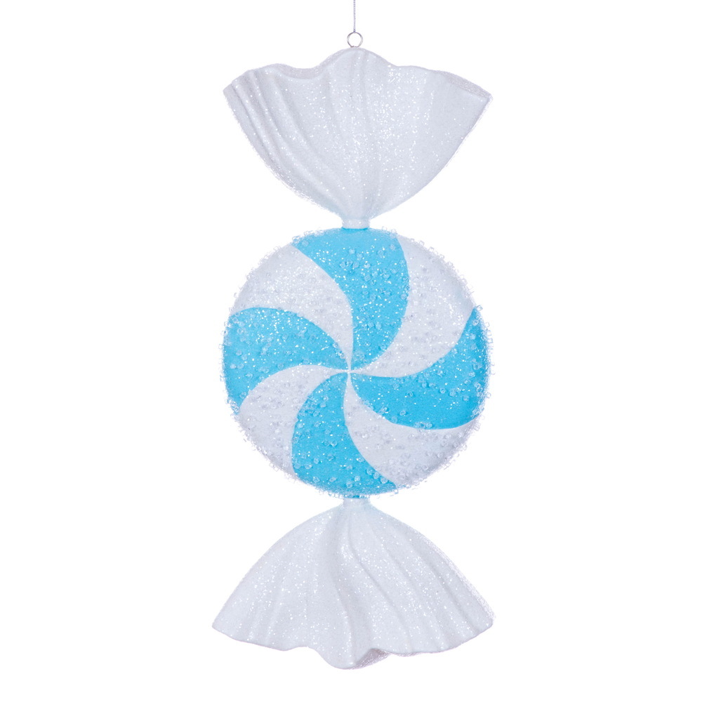 MT255232W 18 in. Baby Blue Icy Sugar Candy Ornament
