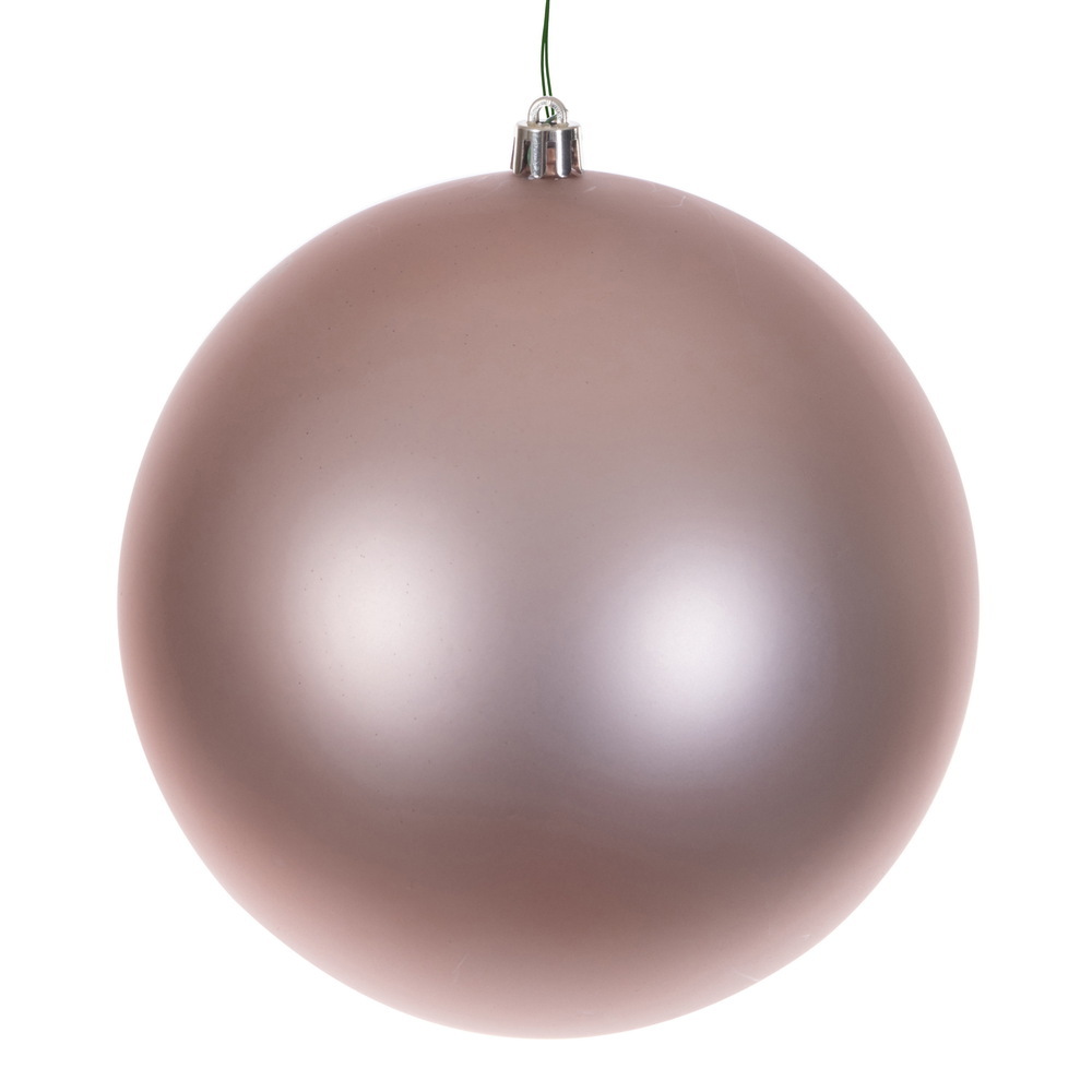 N591558DMVL 6 in. Rose Gold Matte Seamless UV Drilled Ball Ornament - 4 per Pack