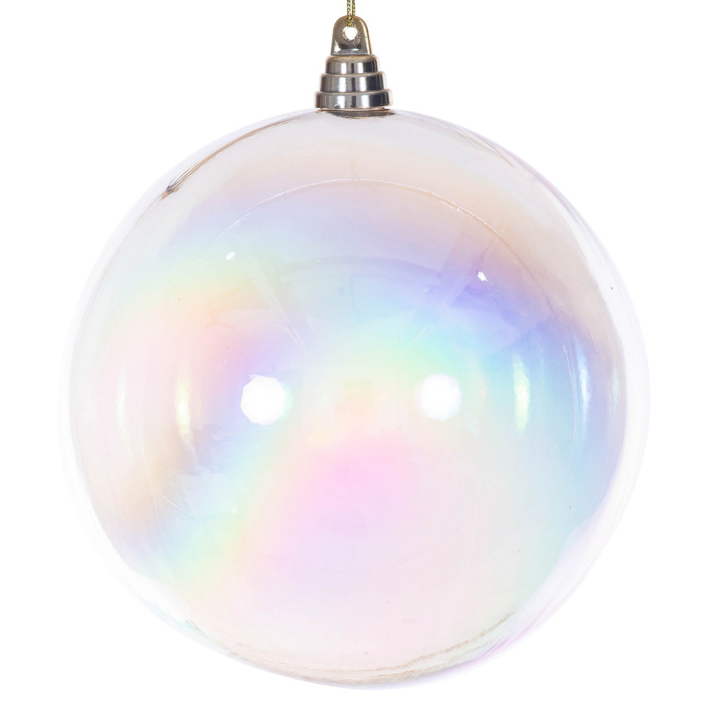 MC250438W 8 in. Champagne Iridescent Ball Ornament