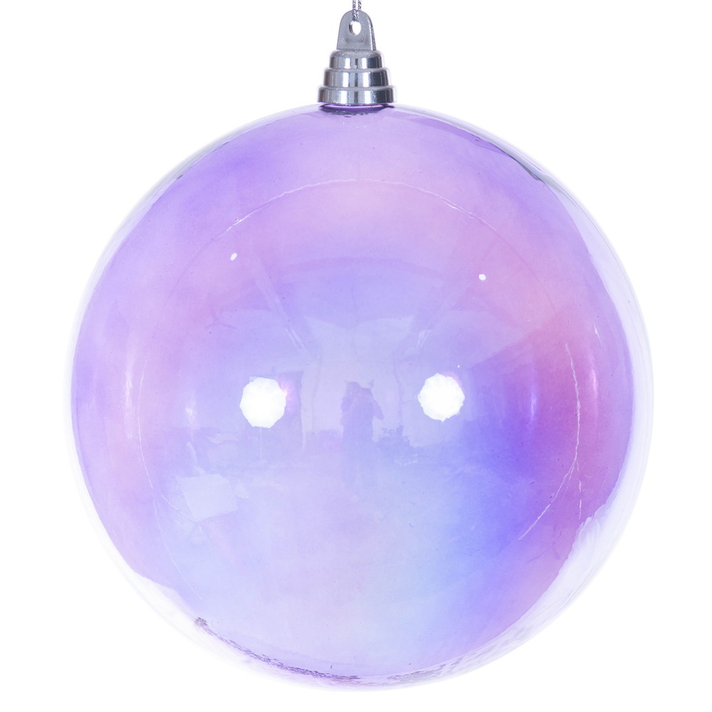 MC250486W 8 in. Lavender Iridescent Ball Ornament
