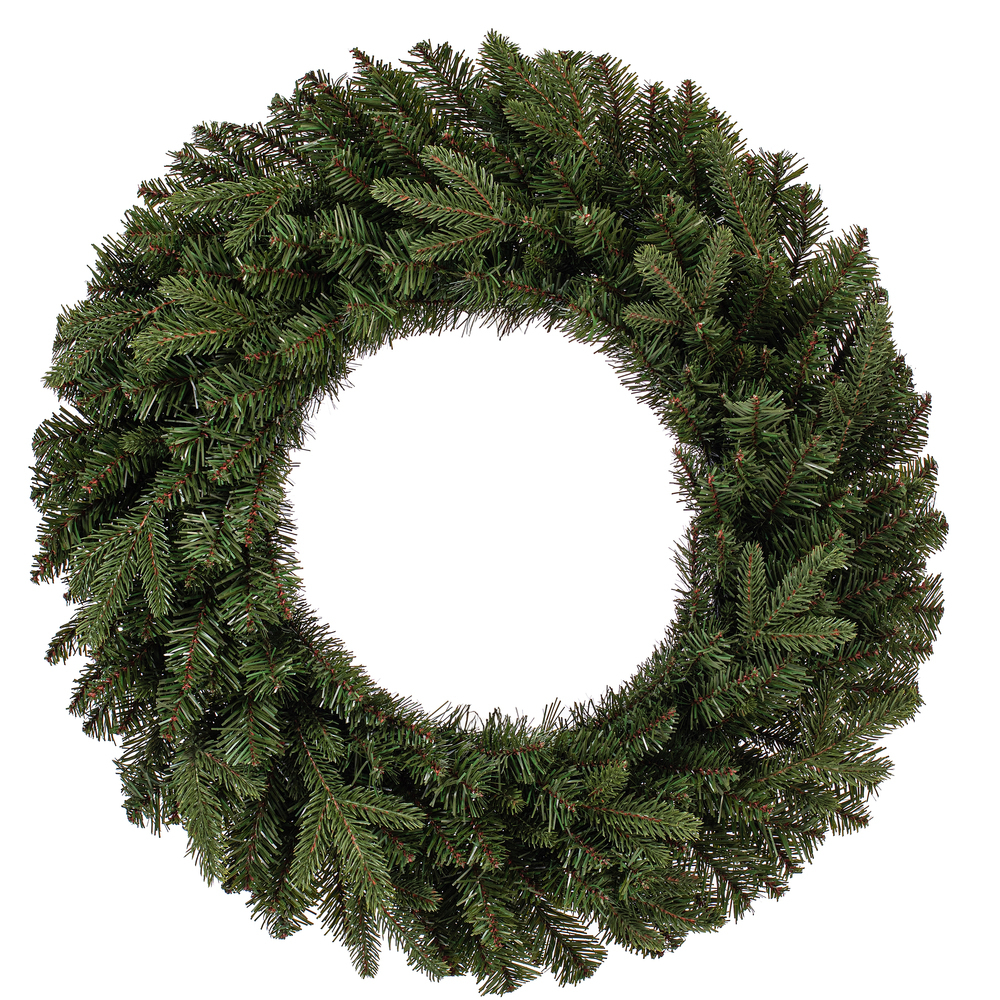 G254430 30 in. Vermont Spruce Artificial Un-Lit Wreath with 216 Realistic Blend of PE & PVC Tips - Green