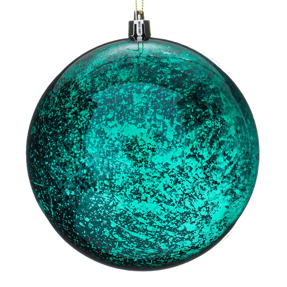 Picture of Vickerman M166462D 4.75 in. Shiny Mercury Ball Ornament&#44; Sea Blue - 4 per Bag
