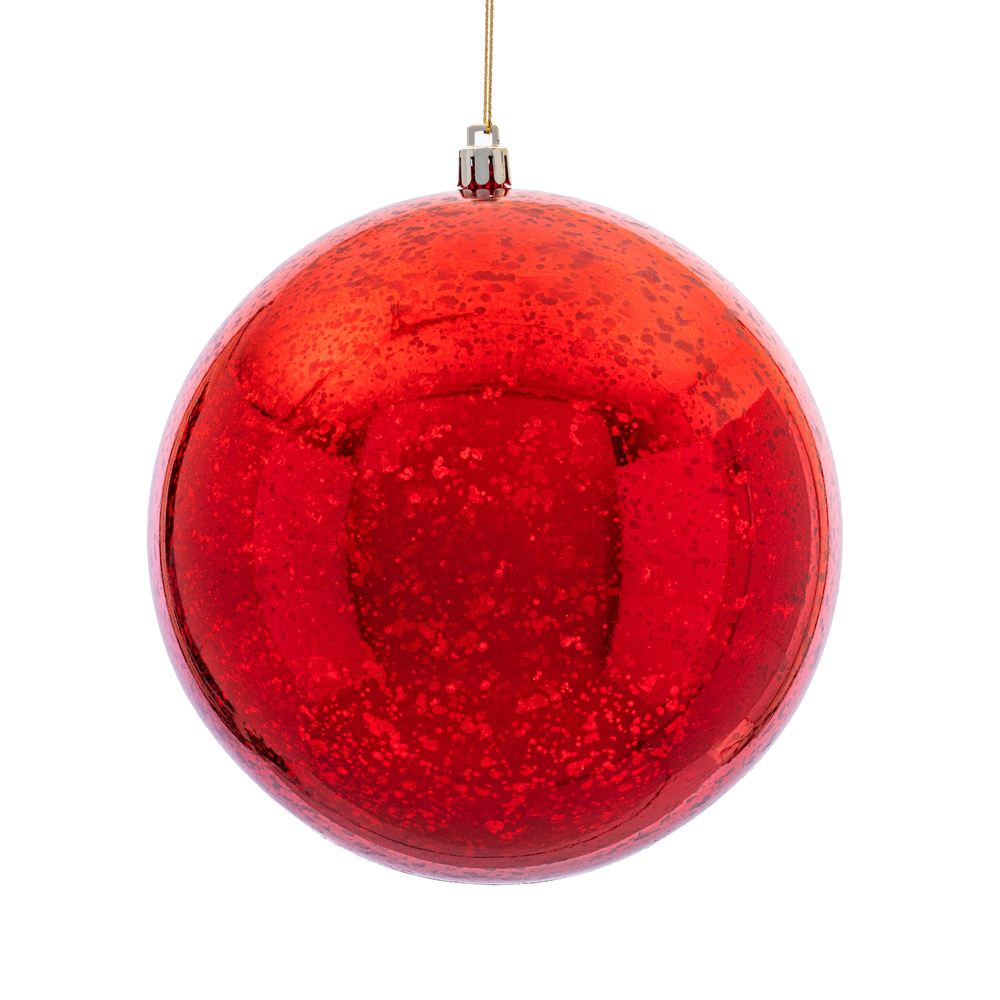 Picture of Vickerman M166503D 6 in. Shiny Mercury Ball Ornament&#44; Red - 4 per Bag