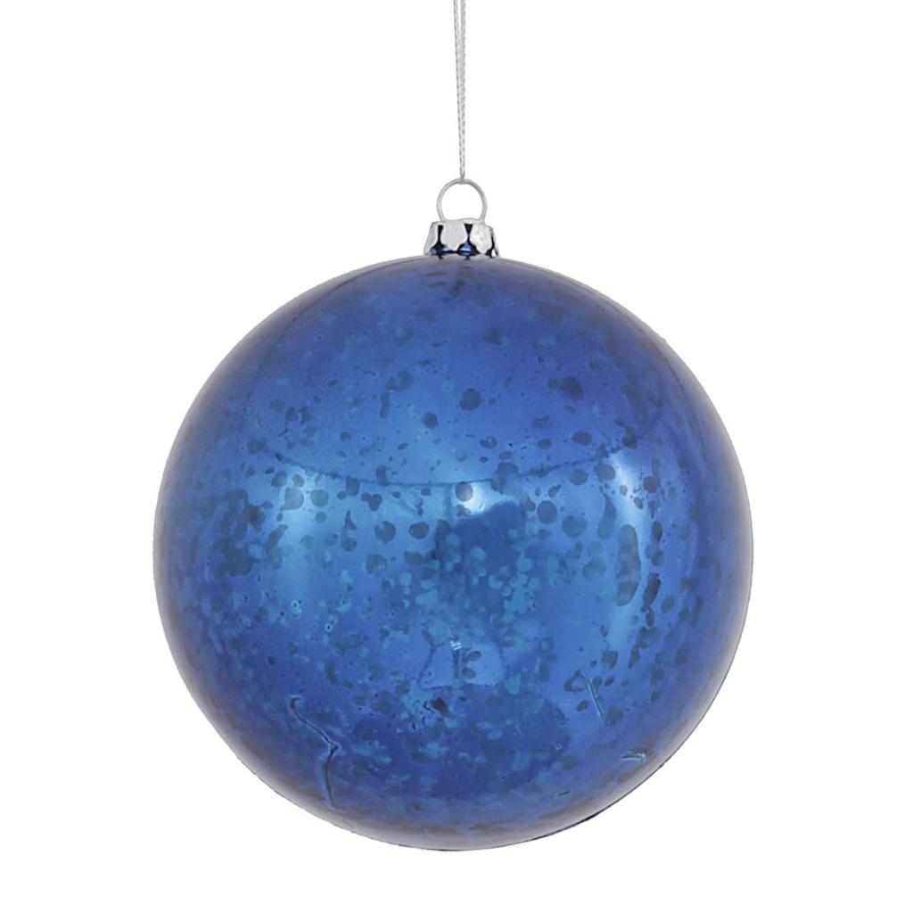 Picture of Vickerman M166362D 4 in. Shiny Mercury Ball Ornament&#44; Sea Blue - 6 per Bag