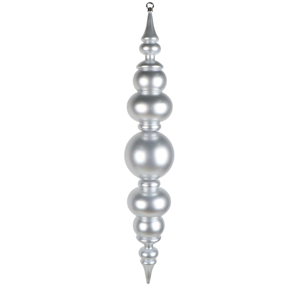 MT258007UV 34 in. Silver UV Candy Ball Drop Finial Ornament