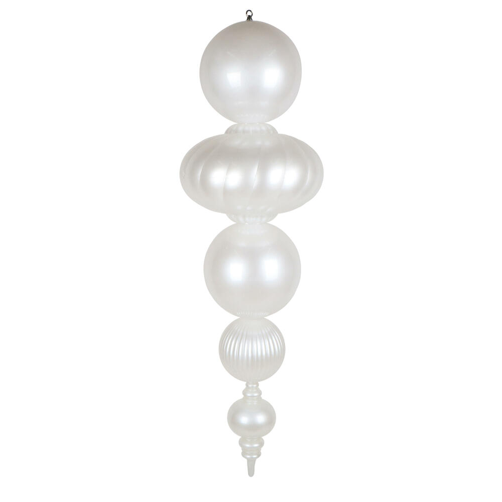 MT257011UV 54 in. White UV Candy Apple Finial Ornament