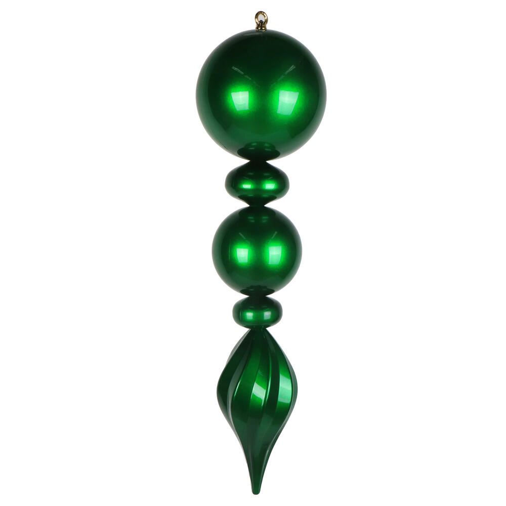 MT257604UV 30 in. Green UV Candy Ball Swirl Finial Ornament
