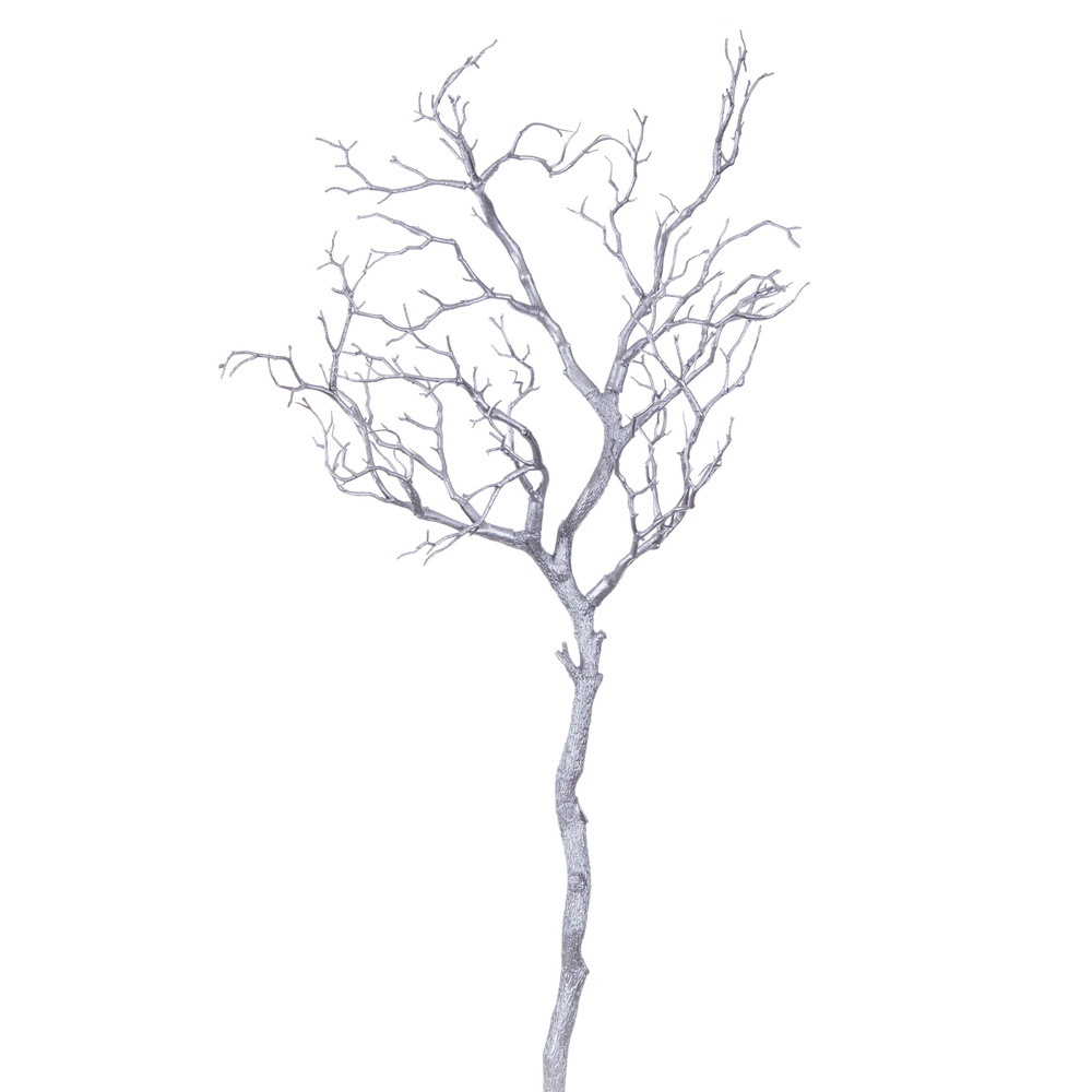 RC240107 38 in. Artificial Manzanita Branch, Silver