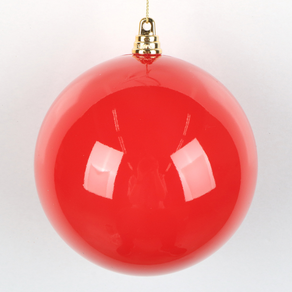 MT250503W 4.75 in. Enamel Ball Ornament, Red - 4 per Bag