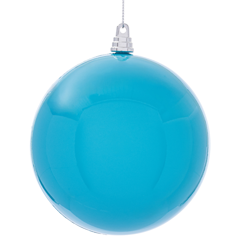 MT250552W 4.75 in. Enamel Ball Ornament, Light Blue - 4 per Bag