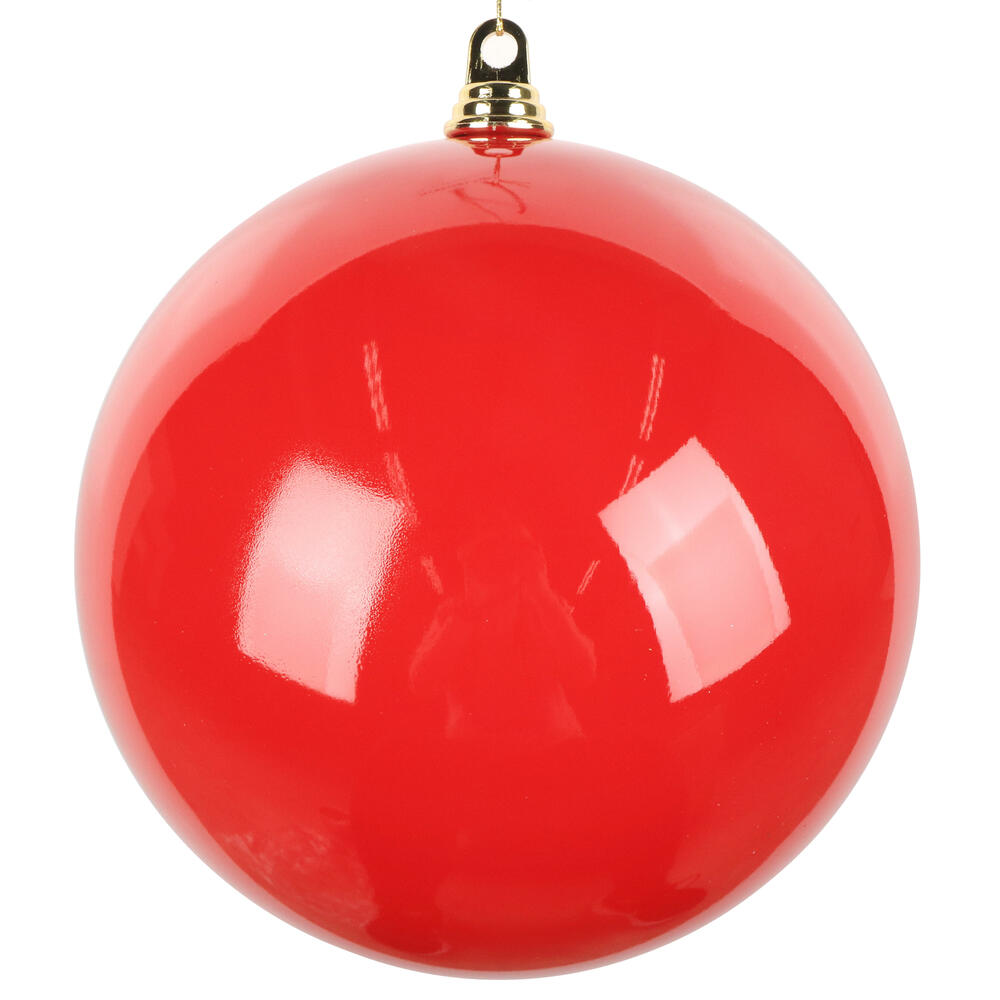 MT251003W 10 in. Red Enamel Ball Ornament