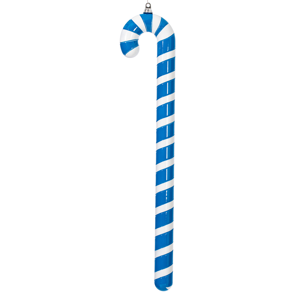 MT252202W 36 in. Blue Enamel Candy Cane Ornament