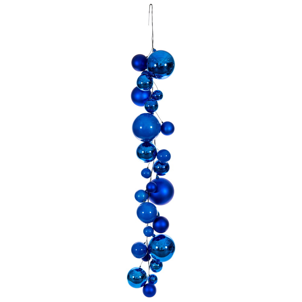 N250702 6 ft. Blue Ball Branch Garland - 4-8 in.