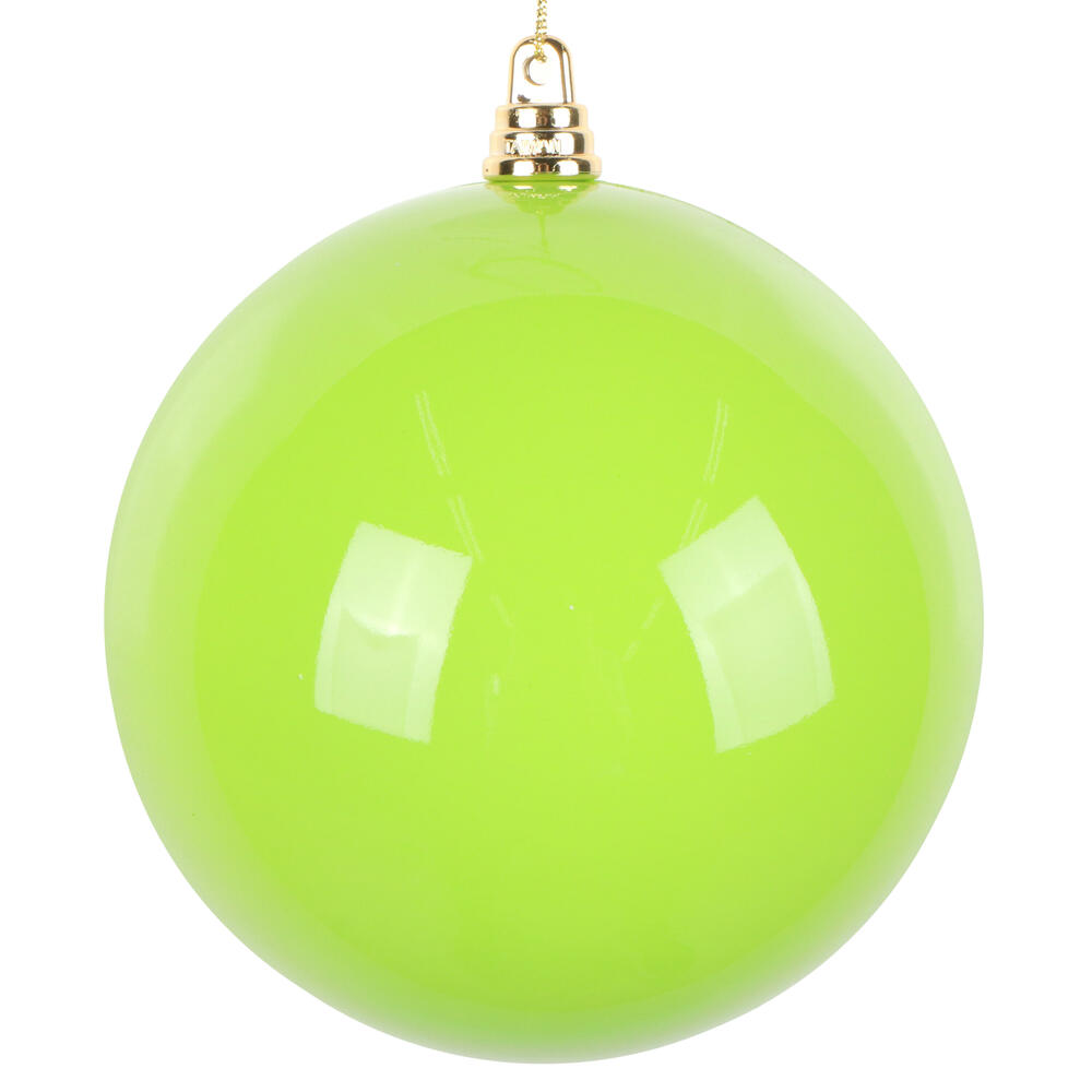 MT250573W 4.75 in. Enamel Ball Ornament, Lime - 4 per Bag