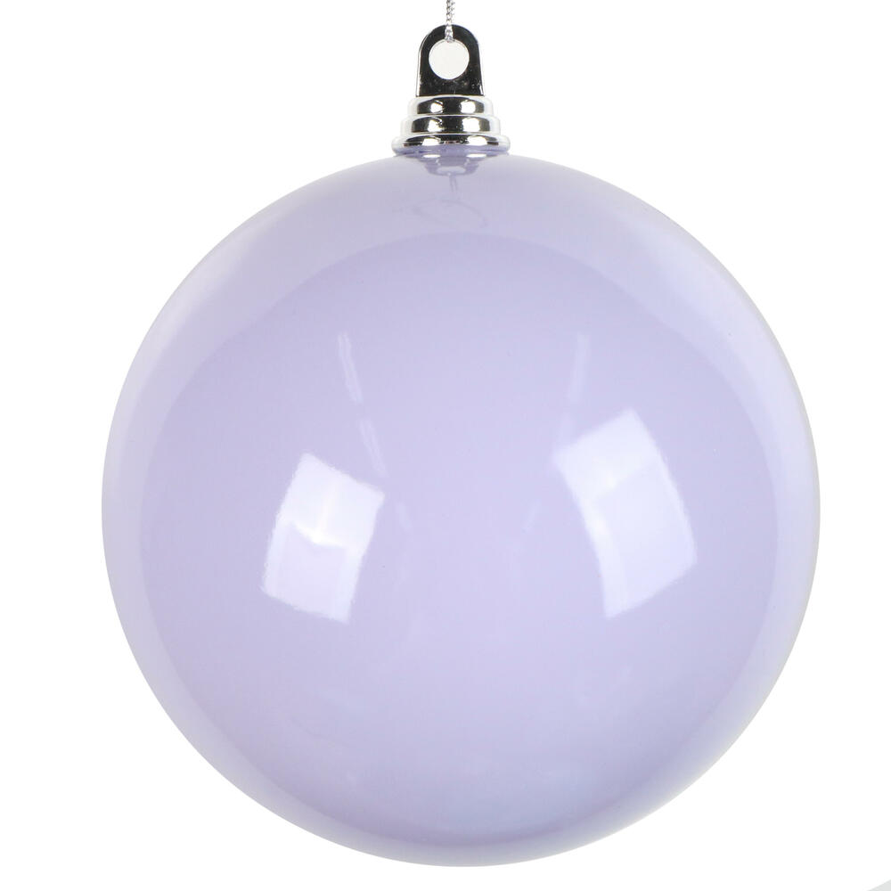MT250886W 8 in. Enamel Ball Ornament, Lavender - 2 per Bag