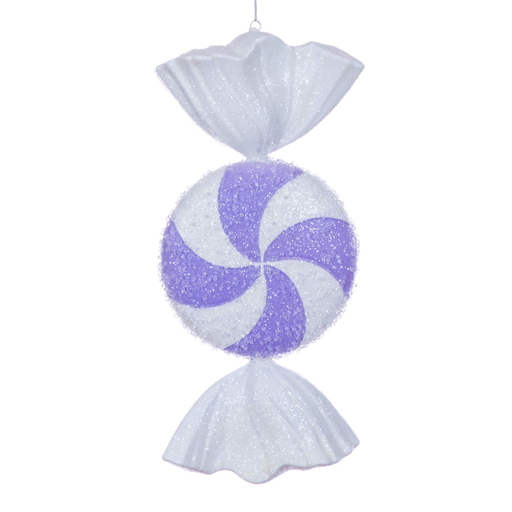 MT255286W 18 in. Lavender Icy Sugar Candy Ornament