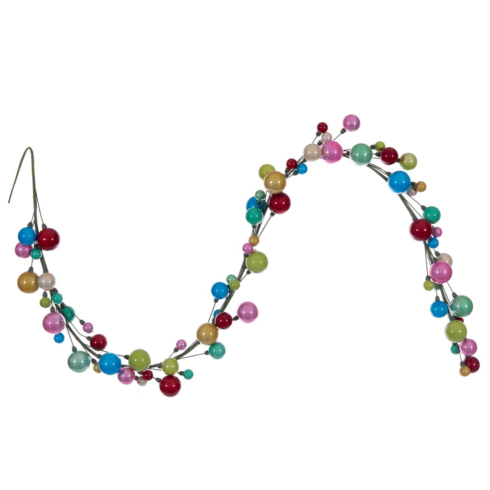 N250194 6 ft. Multi Color Ball Branch Garland - 1-2 in.