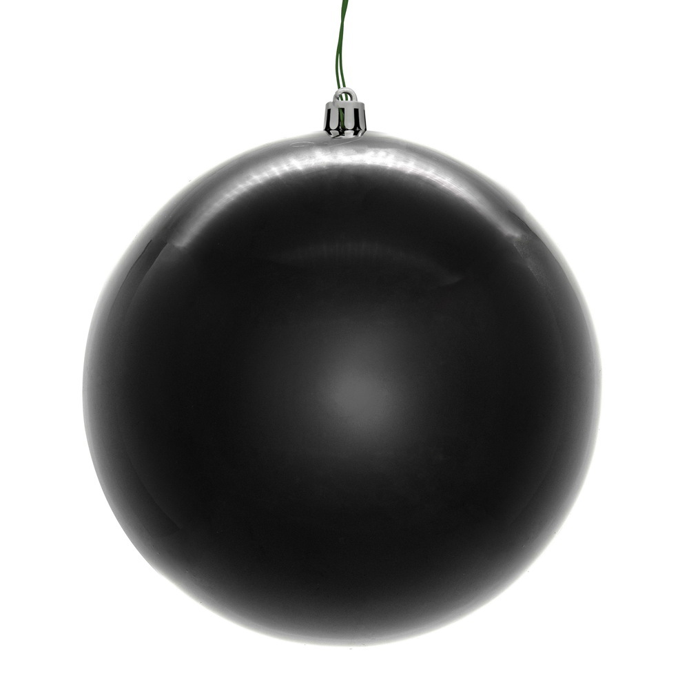 N591017DPVL 4 in. Black Pearl Seamless UV Drilled Ball Ornament - 6 per Pack