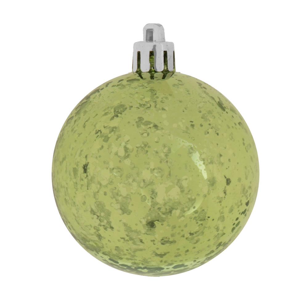 M166354D 4 in. Shiny Mercury Ball Ornament, Celadon - 6 per Bag