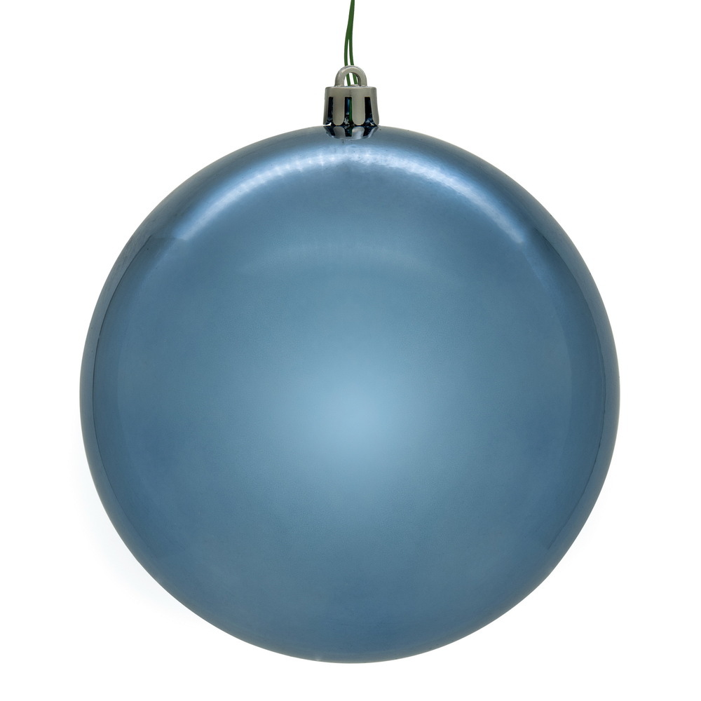 N590652DSV 2.4 in. Shiny Ball Ornament - Denim Blue - 24 per Bag