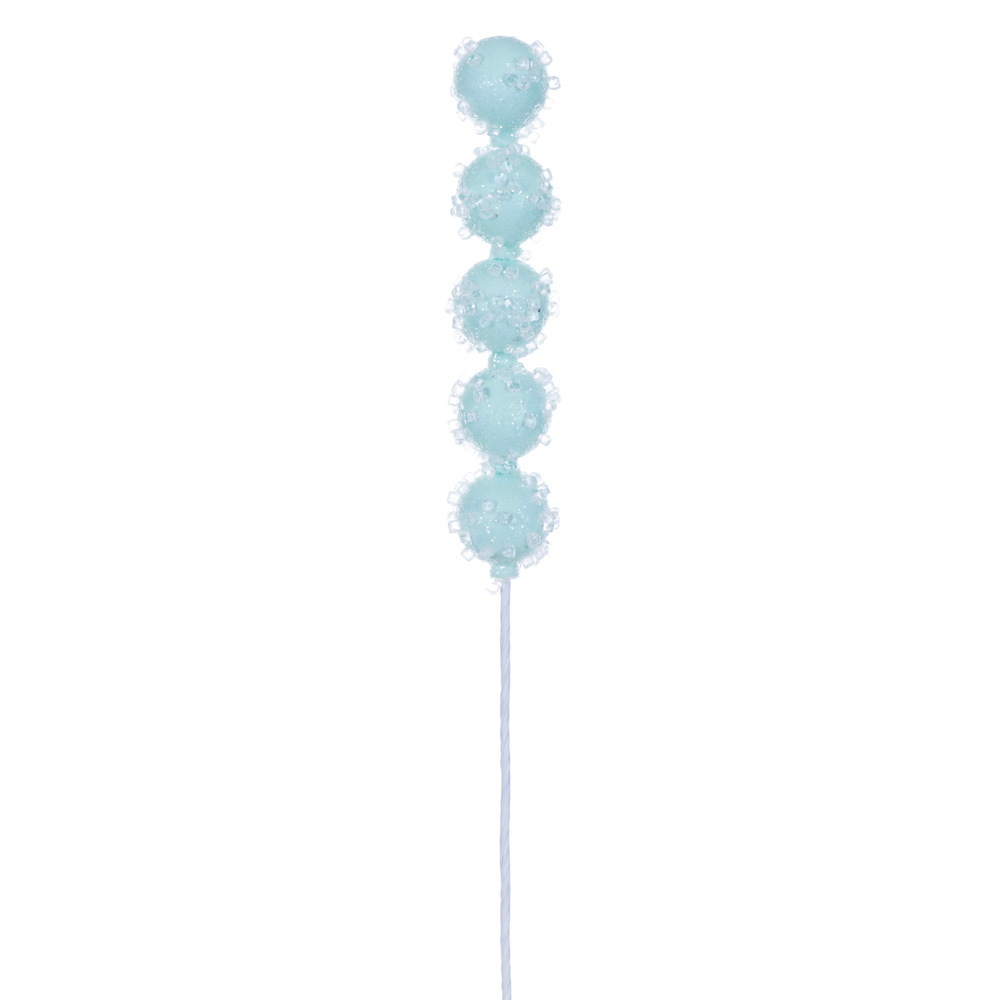 MC254444 15 in. Seafoam Green Icy Sugar Pick, 6 per Bag