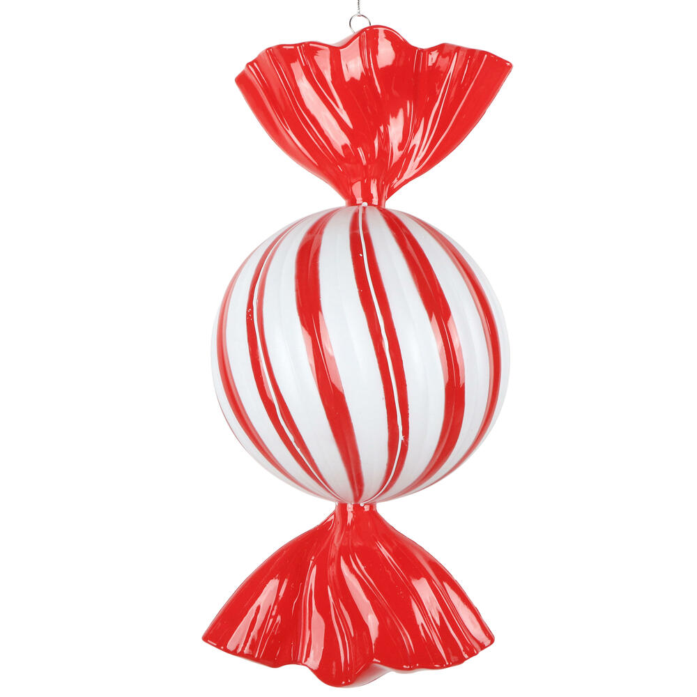 MT252603W 13 in. Red Enamel Swirl Candy Ornament