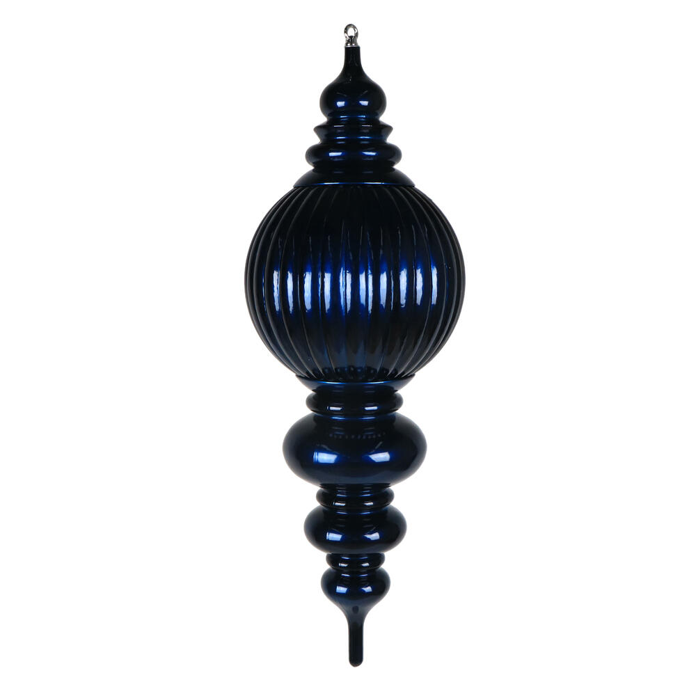 MT257202 35 in. Blue Candy Stripe Finial Ornament