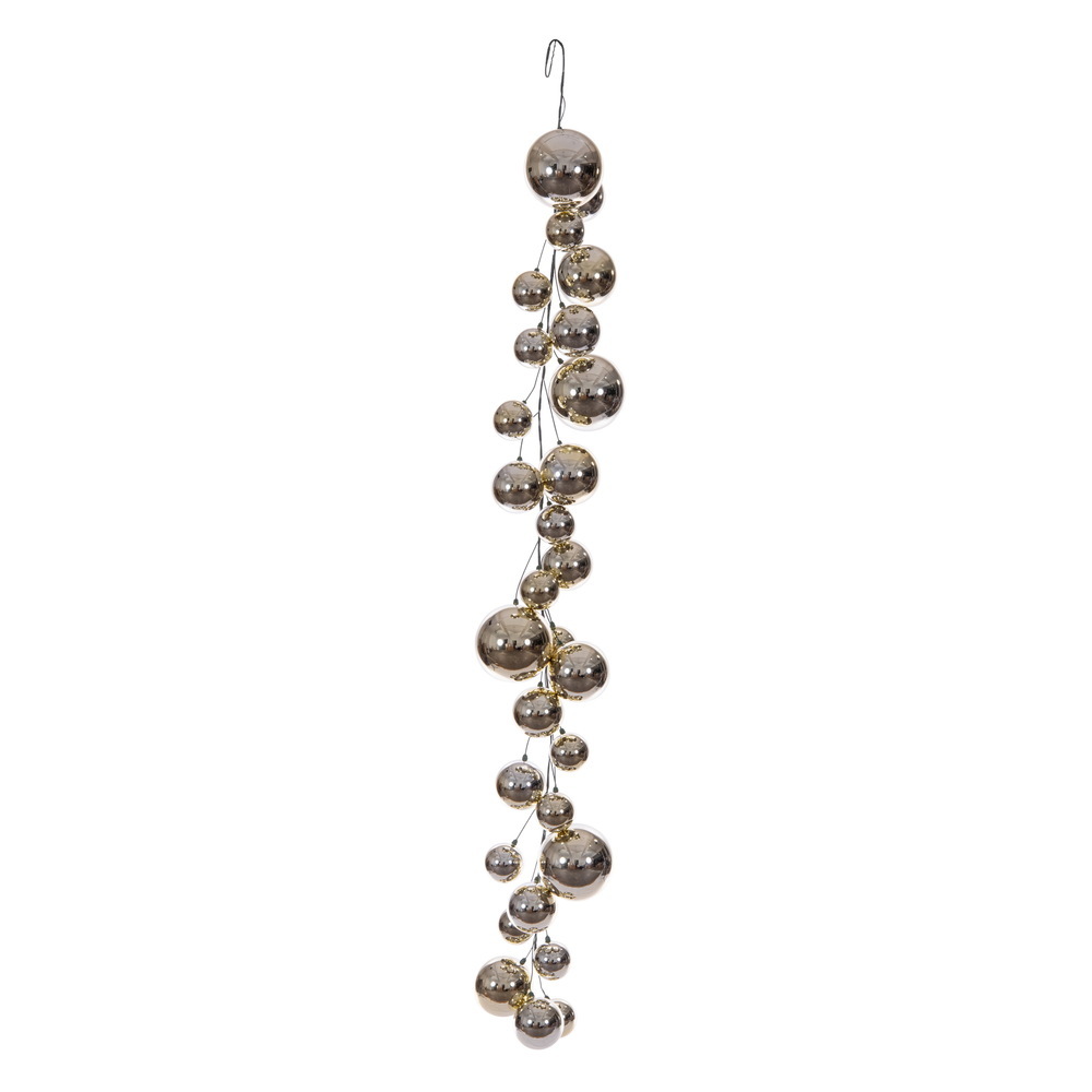 N251538 6 ft. Champagne Ball Branch Garland