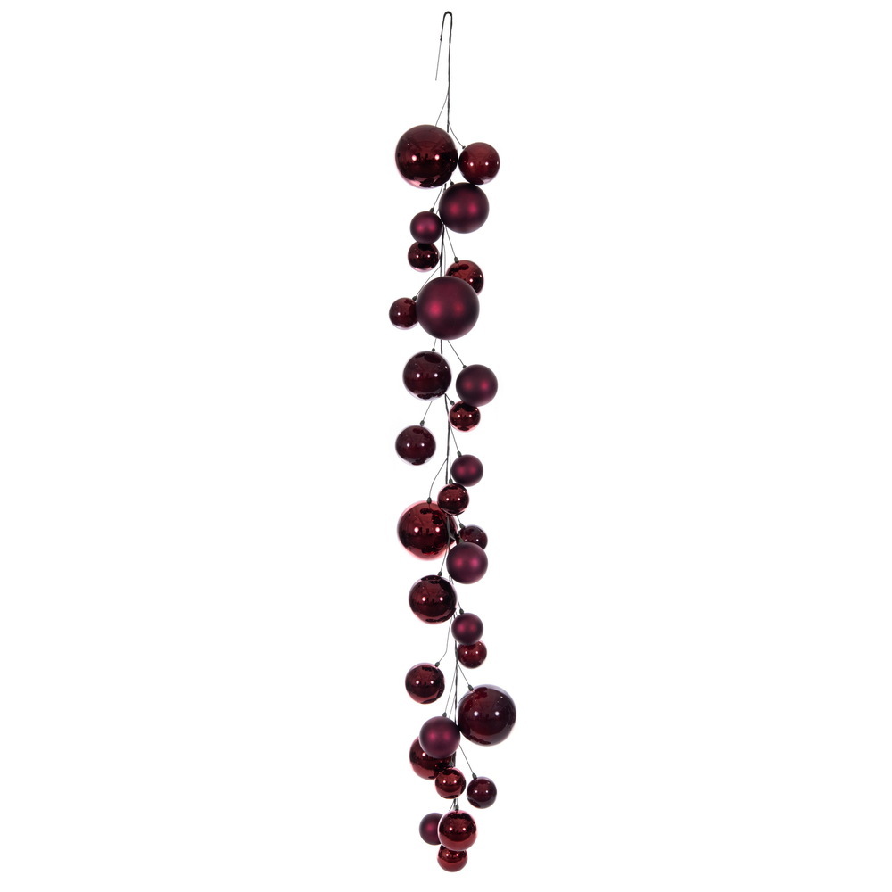 N250519 6 ft. Wine Ball Branch Garland - 4-6 in.