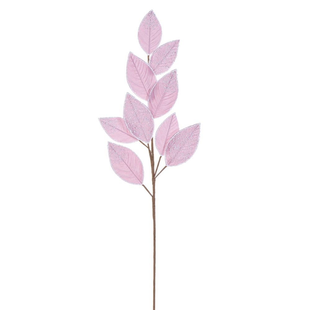 RG253379 32 in. Pink Velvet Pearl Leaf Spray - 2 per Bag