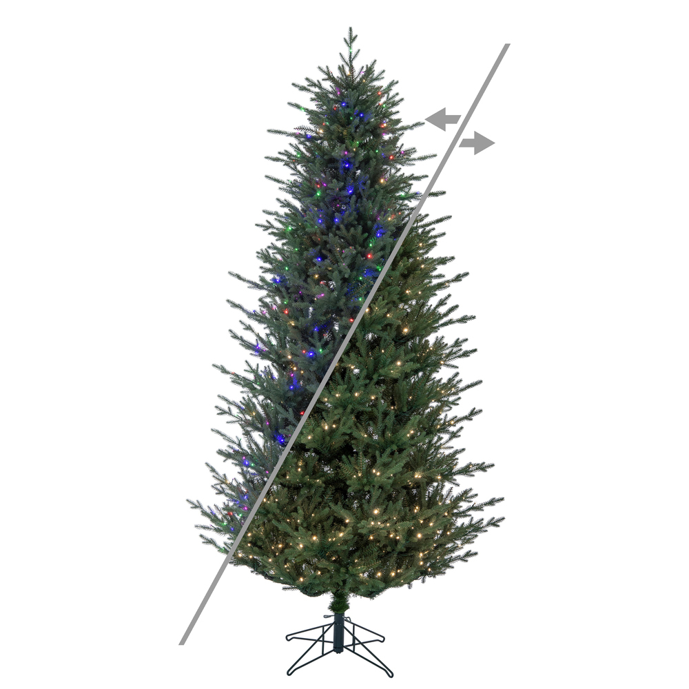A110256LEDCC 5.5 ft. x 42 in. Slim Itasca Fraser 3 mm Green Christmas Tree with 350CC