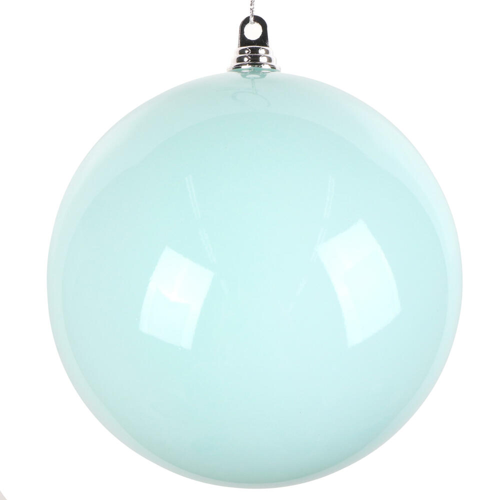 MT251227W 12 in. Enamel Ball Ornament, Aqua