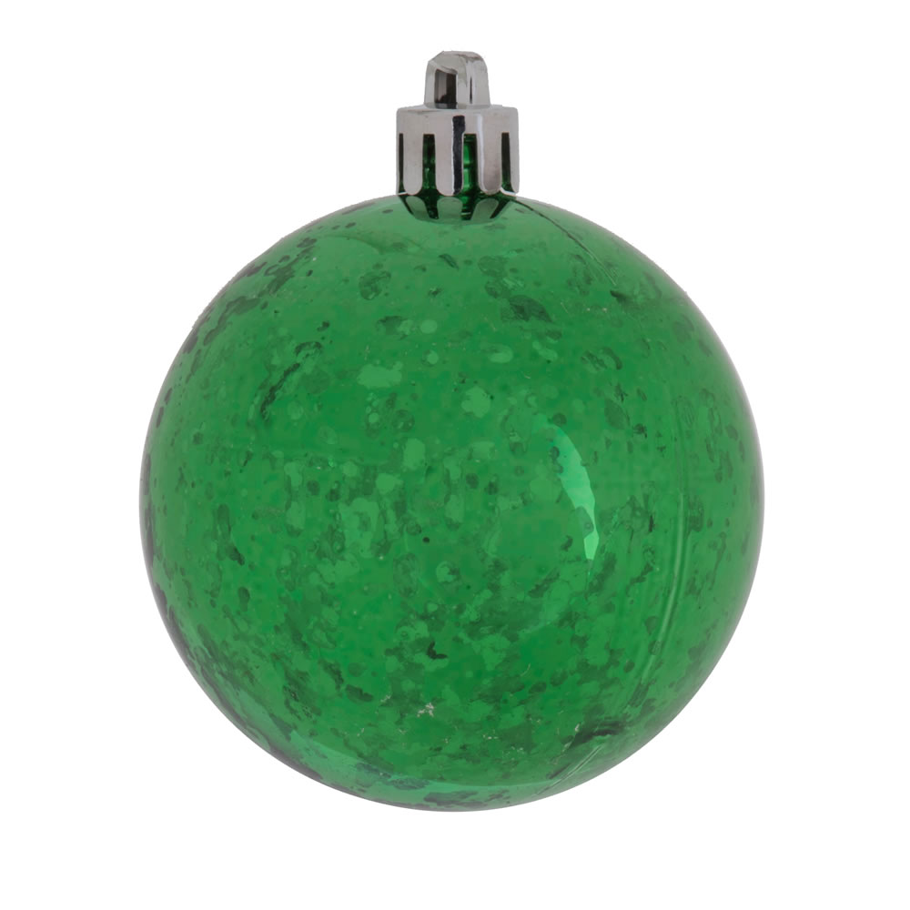 M166604D 8 in. Shiny Mercury Ball Ornament, Green