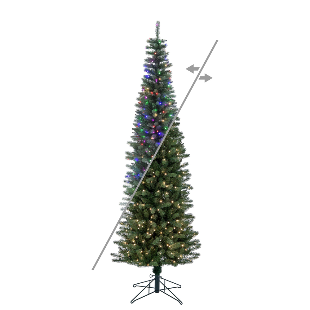 A254178LEDCC 7.5 ft. x 30 in. Frosted Provo Pine 3 mm 450CC Christmas Tree