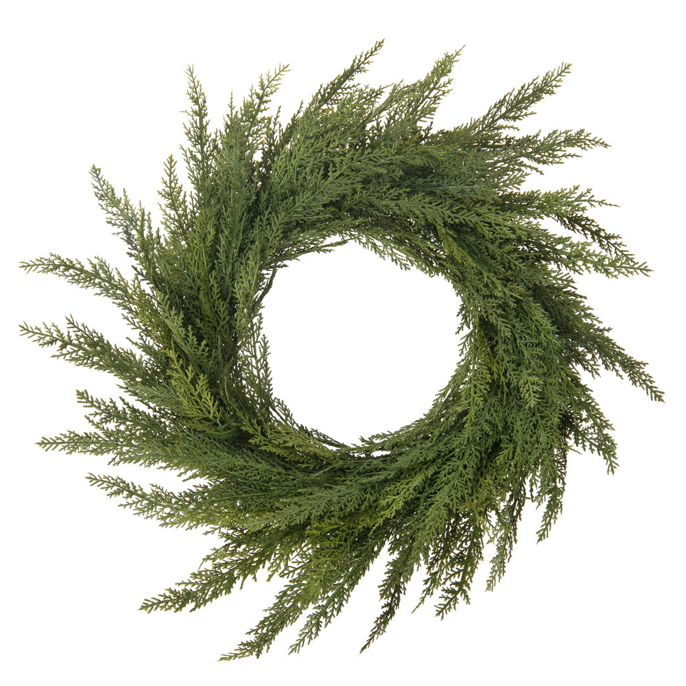 RY250128 28 in. Green Cedar Christmas Wreath