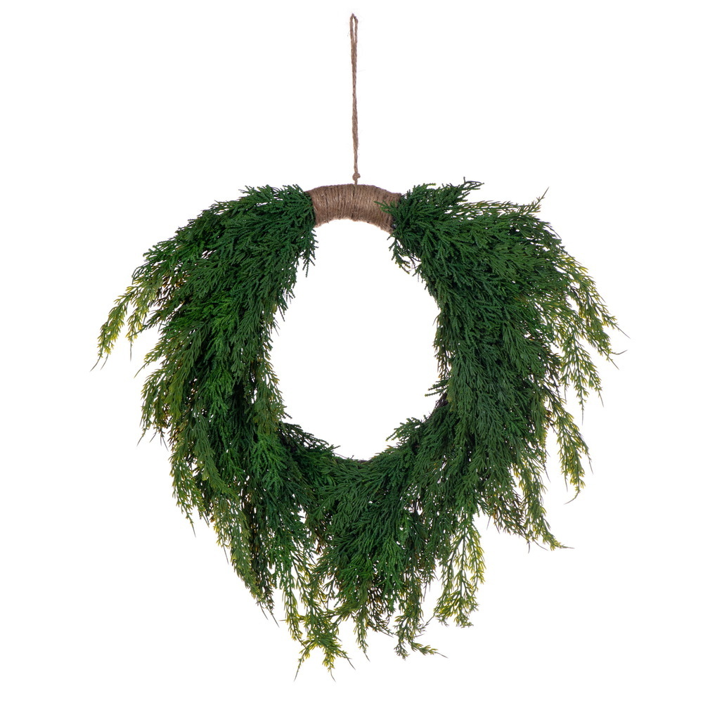 RMA250128 28 in. Green Juniper Wreath
