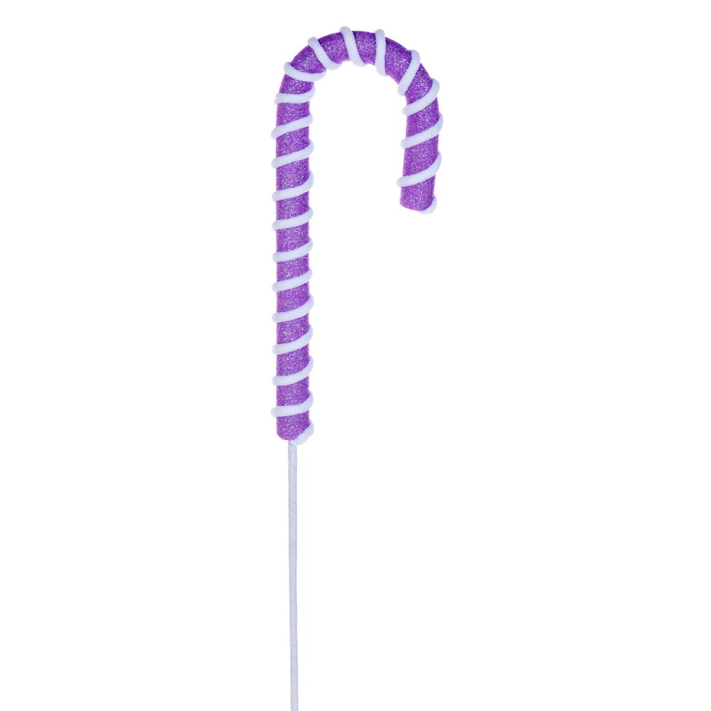 RPQ252166 23.5 in. Purple Candy Cane Stem Spray - 3 per Bag